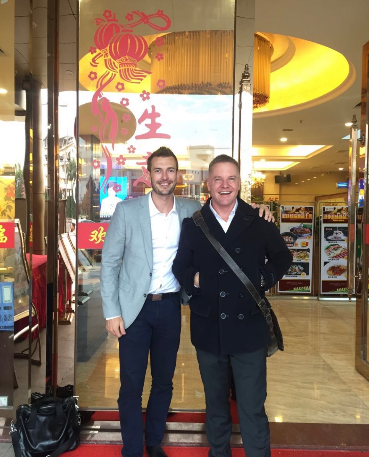 Dan Richards and Simon Noble in China